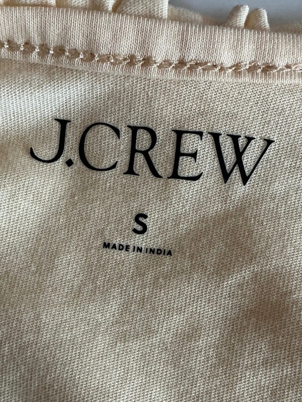 J Crew Broken In Jersey Button Front Butter Yellow Tank Camisole with Ruffle S